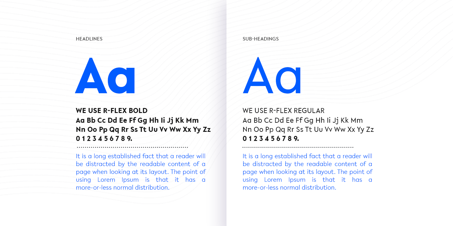 Пример шрифта R-Flex Bold